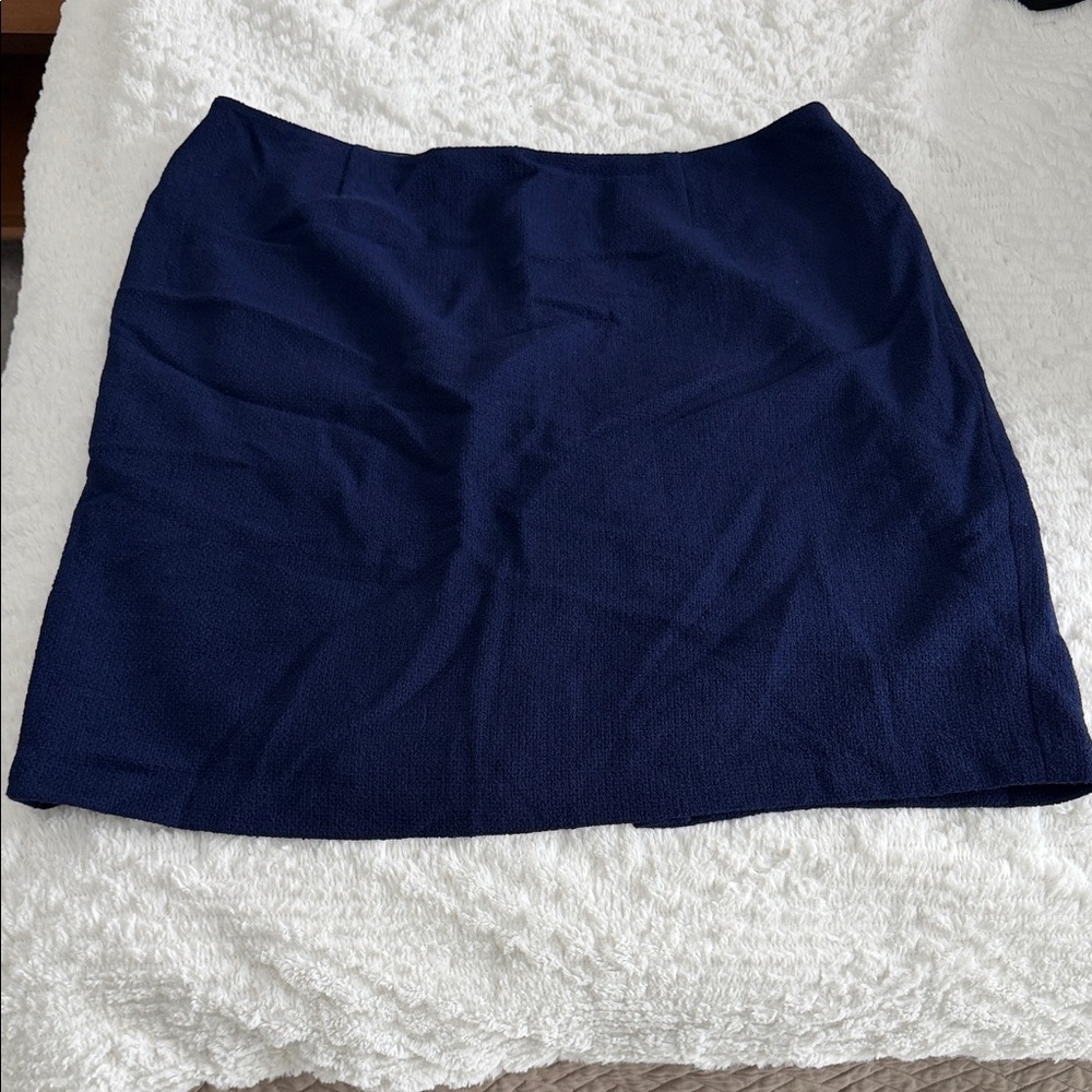 Lafayette 148 New York Deep Blue Mini Skirt
